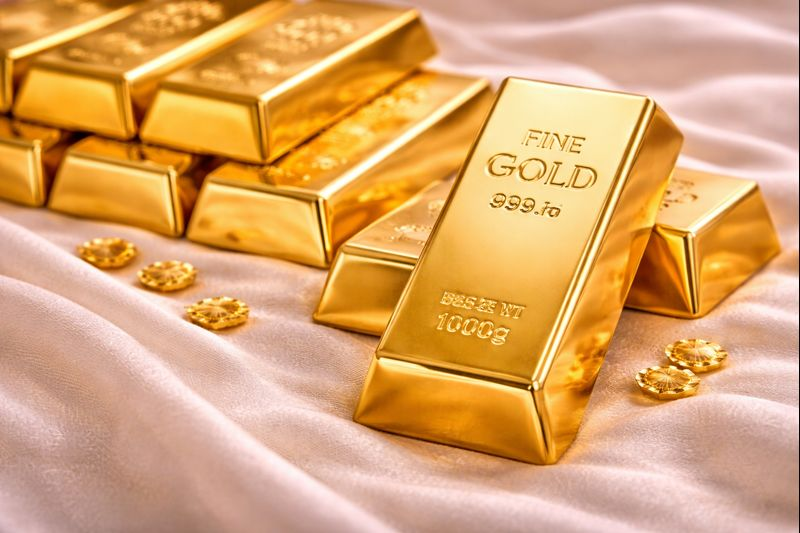 Gold bars in various weights with purity certification