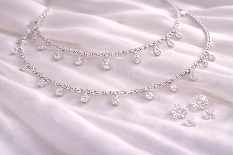 Silver anklets with delicate designs and traditional Indian motifs